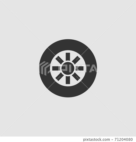 Tire icon flat Tire icon flat 71204080