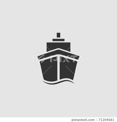 Ship icon flat Ship icon flat 71204081
