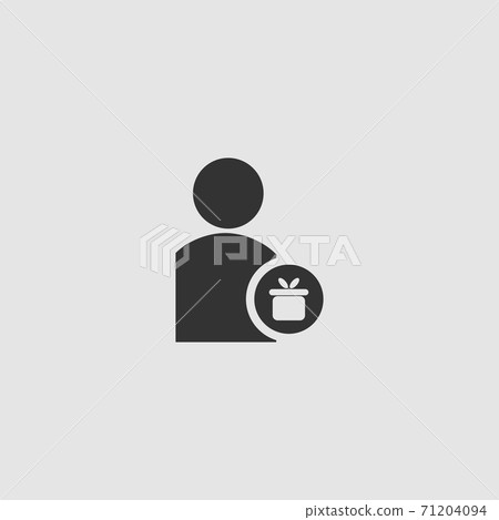 Delivery man icon flat 71204094