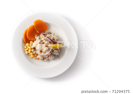 Traditional peruvian ceviche Traditional peruvian ceviche 71204375