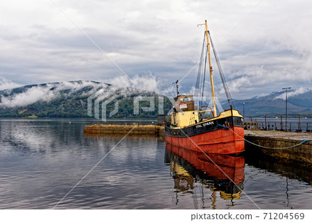 The Clyde puffer Vital Spark moored in Inveraray Harbour The Clyde puffer Vital Spark moored in Inveraray Harbour 71204569