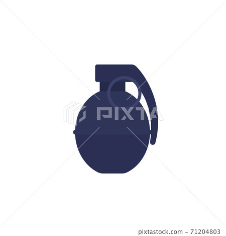 grenade on white, vector icon 71204803
