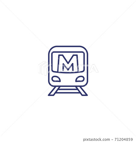 metro line icon on white 71204859