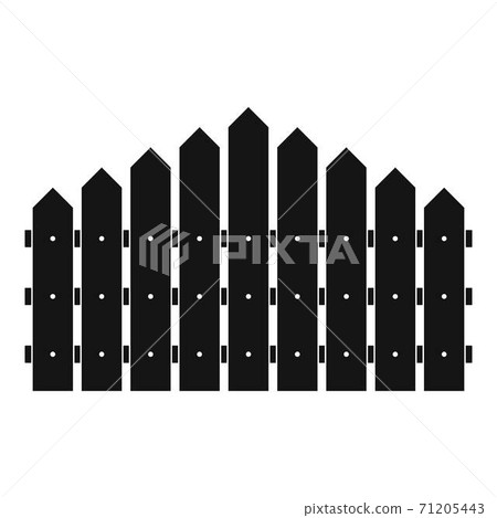 Triangular fence icon, simple style. Triangular fence icon, simple style. 71205443