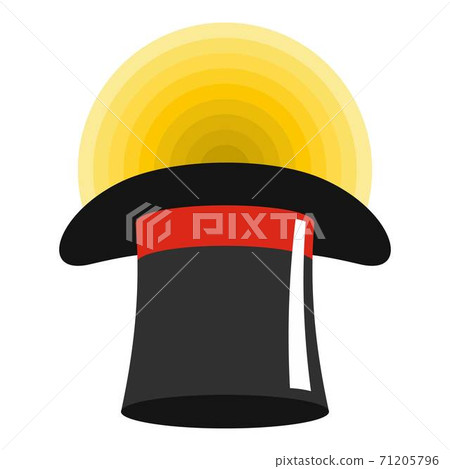 Hat with glow icon, cartoon style. Hat with glow icon, cartoon style. 71205796