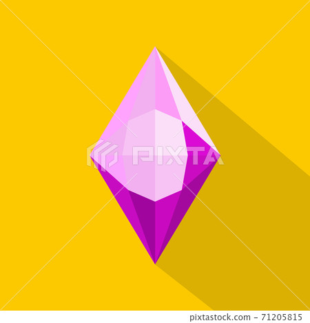 Iridescent stone icon, flat style. Iridescent stone icon, flat style. 71205815