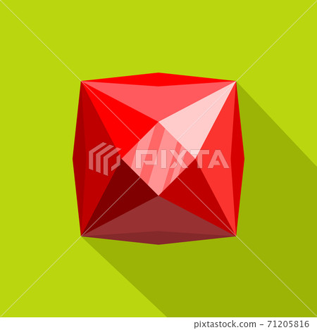 Square adamant icon, flat style. Square adamant icon, flat style. 71205816