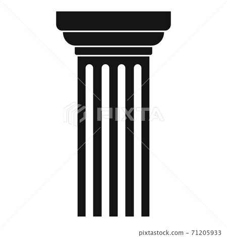 Triangular column icon, simple style. Triangular column icon, simple style. 71205933