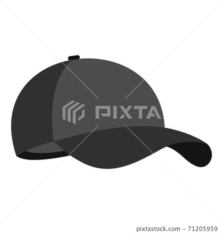 Big baseball cap icon, flat style. Big baseball cap icon, flat style. 71205959