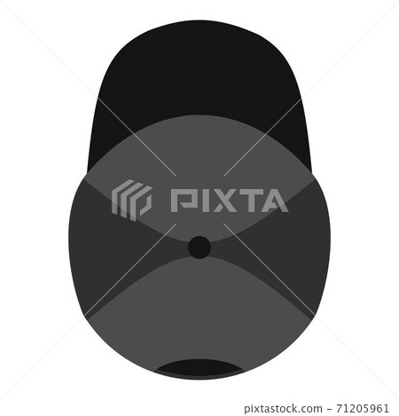 Baseball cap above icon, flat style. Baseball cap above icon, flat style. 71205961