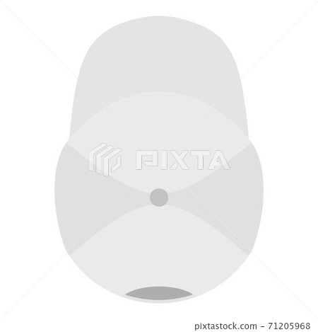 White baseball cap icon, flat style. White baseball cap icon, flat style. 71205968