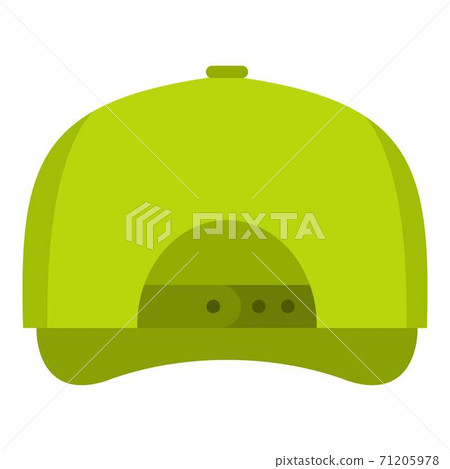 Baseball cap back icon, flat style. Baseball cap back icon, flat style. 71205978