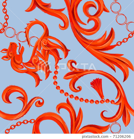 Baroque style seamless pattern Baroque style seamless pattern 71206206