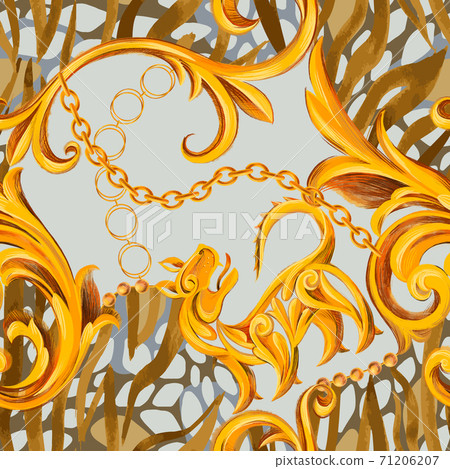Baroque style seamless pattern 71206207