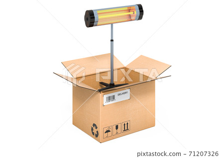 Halogen or infrared heater concept. 3D rendering Halogen or infrared heater concept. 3D rendering 71207326