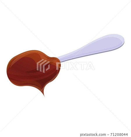 Spoon chocolate paste icon, cartoon style Spoon chocolate paste icon, cartoon style 71208044