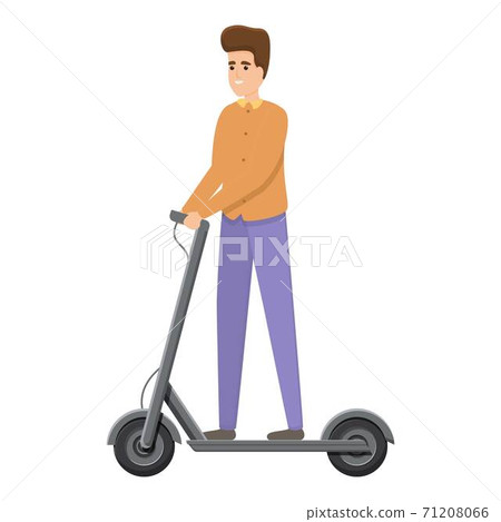 Balance electric scooter icon, cartoon style Balance electric scooter icon, cartoon style 71208066
