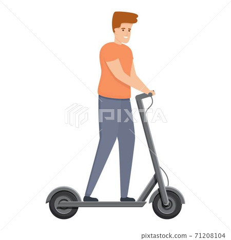 City activity electric scooter icon, cartoon style City activity electric scooter icon, cartoon style 71208104