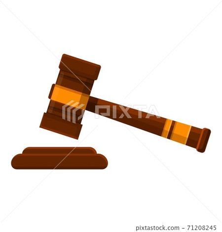 Auction gavel icon, cartoon style Auction gavel icon, cartoon style 71208245