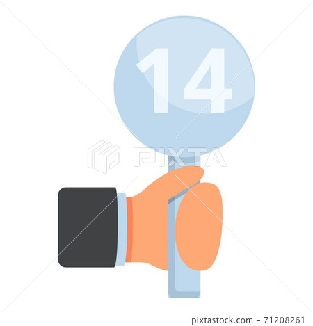 Auction hand number icon, cartoon style Auction hand number icon, cartoon style 71208261