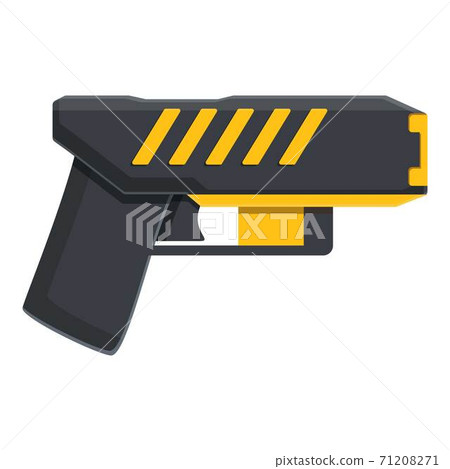 Taser stun defense icon, cartoon style Taser stun defense icon, cartoon style 71208271