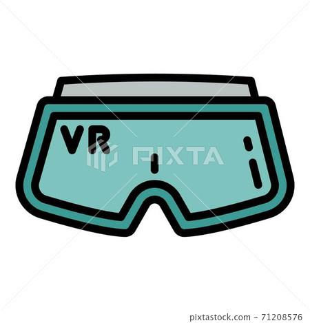 Vr game glasses icon, outline style 71208576