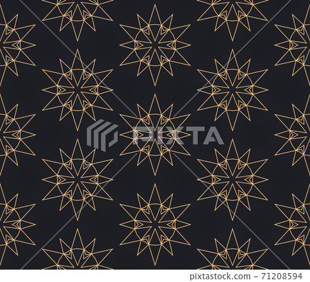Regal pattern with golden and black color, luxury pattern 71208594