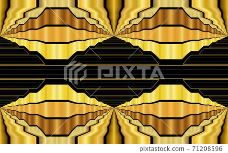 Golden luxury seamless pattern with simple geometric ornate for brand, product, gift or card background 71208596