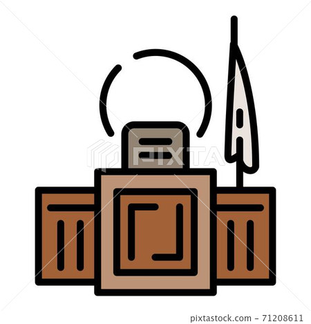 Courthouse tribune icon, outline style 71208611