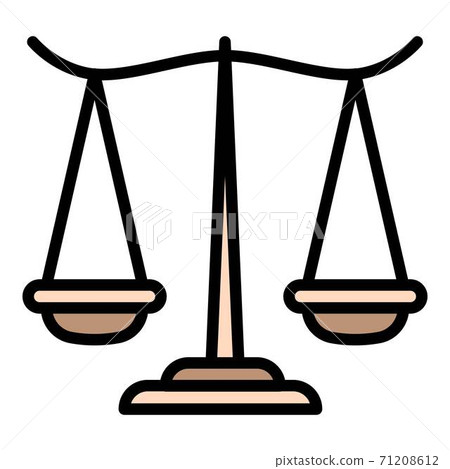 Courthouse balance icon, outline style 71208612