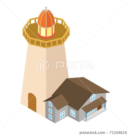 Navigation beacon icon, isometric style Navigation beacon icon, isometric style 71208628