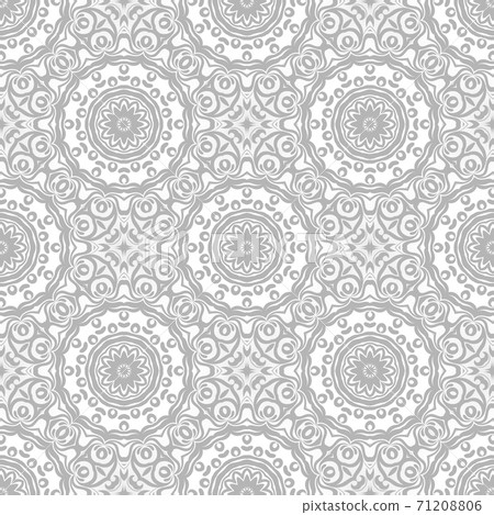 Geometrical grey and white pattern with beautiful ornate , complex texture with floral elements Geometrical grey and white pattern with beautiful ornate , complex texture with floral elements 71208806