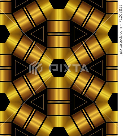Golden luxury seamless pattern with simple geometric ornate for brand, product, gift or card background 71208813