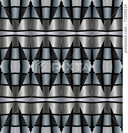 Silver metal seamless pattern with simple geometric ornate for brand, product, gift or card background Silver metal seamless pattern with simple geometric ornate for brand, product, gift or card background 71208814
