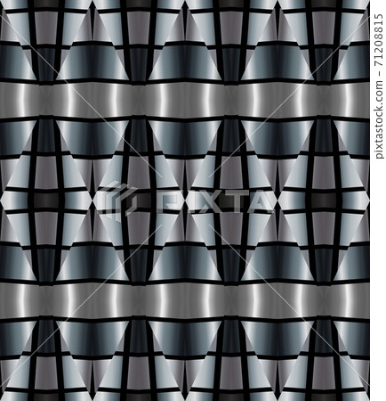 Silver metal seamless pattern with simple geometric ornate for brand, product, gift or card background Silver metal seamless pattern with simple geometric ornate for brand, product, gift or card background 71208815