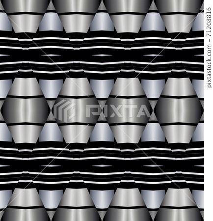 Silver metal seamless pattern with simple geometric ornate for brand, product, gift or card background Silver metal seamless pattern with simple geometric ornate for brand, product, gift or card background 71208816