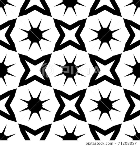 Simple black and white pattern with beautiful symmetric ornate Simple black and white pattern with beautiful symmetric ornate 71208857