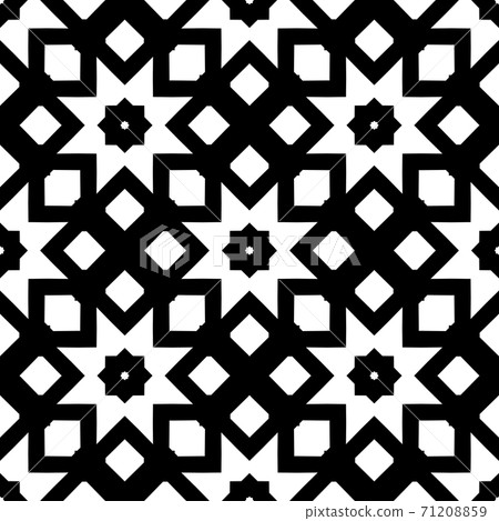Simple black and white pattern with beautiful symmetric ornate Simple black and white pattern with beautiful symmetric ornate 71208859