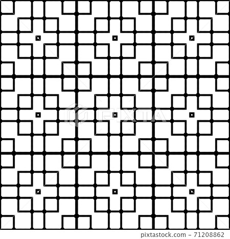 Simple black and white pattern with beautiful symmetric ornate Simple black and white pattern with beautiful symmetric ornate 71208862