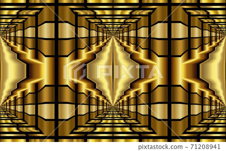 Golden luxury seamless pattern with simple geometric ornate for brand, product, gift or card background Golden luxury seamless pattern with simple geometric ornate for brand, product, gift or card background 71208941