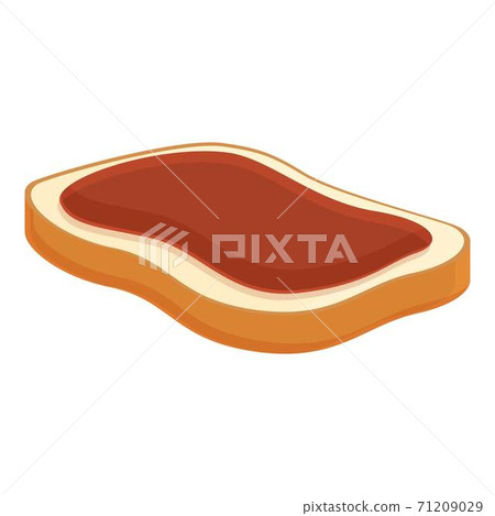 Chocolate butter bread icon, cartoon style Chocolate butter bread icon, cartoon style 71209029