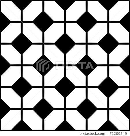 Geometrical pattern with beautiful ornate , complex texture with floral elements 71209249