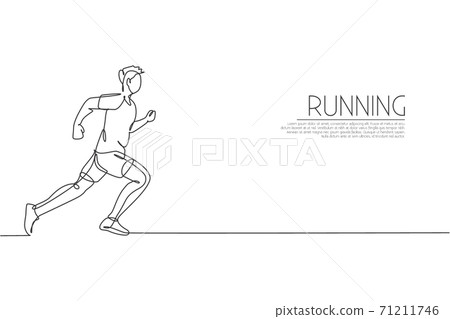 Run man speed athlete sport concept hand Vector Image