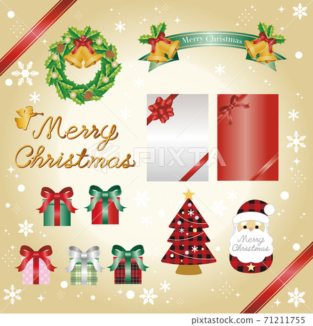 Christmas cute simple illustration material set 71211755