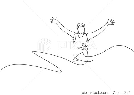 One Line Drawing Athlete Running Fast Stock Vector (Royalty Free)  1315096901, Shutterstock