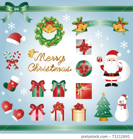 Christmas cute gift simple illustration material set Christmas cute gift simple illustration material set 71212691