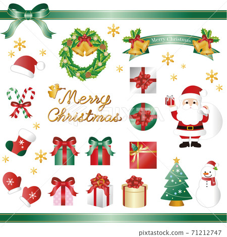 聖誕節可愛禮物簡單插圖素材集 71212747