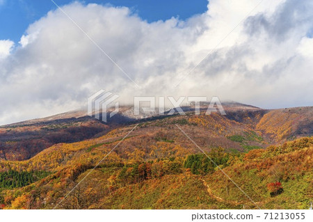 Mt. Fubo seen from Shichikashuku in late autumn, autumn leaves, Shichikashuku Town, Miyagi Prefecture Mt. Fubo seen from Shichikashuku in late autumn, autumn leaves, Shichikashuku Town, Miyagi Prefecture 71213055