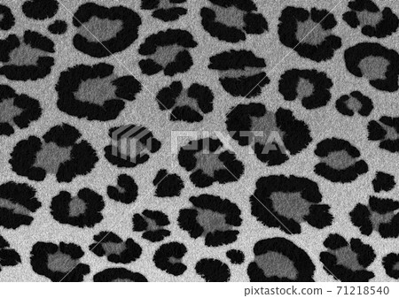 Leopard print Leopard background pattern textile illustration black and white 71218540