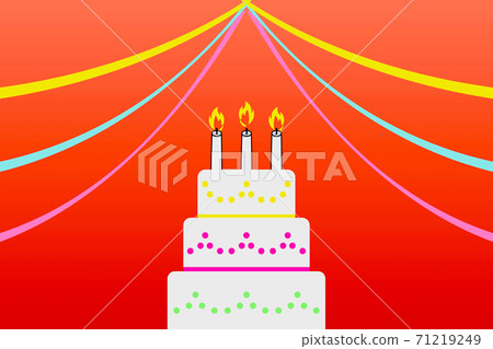 Decoration cake and candles (birthday) Decoration cake and candles (birthday) 71219249